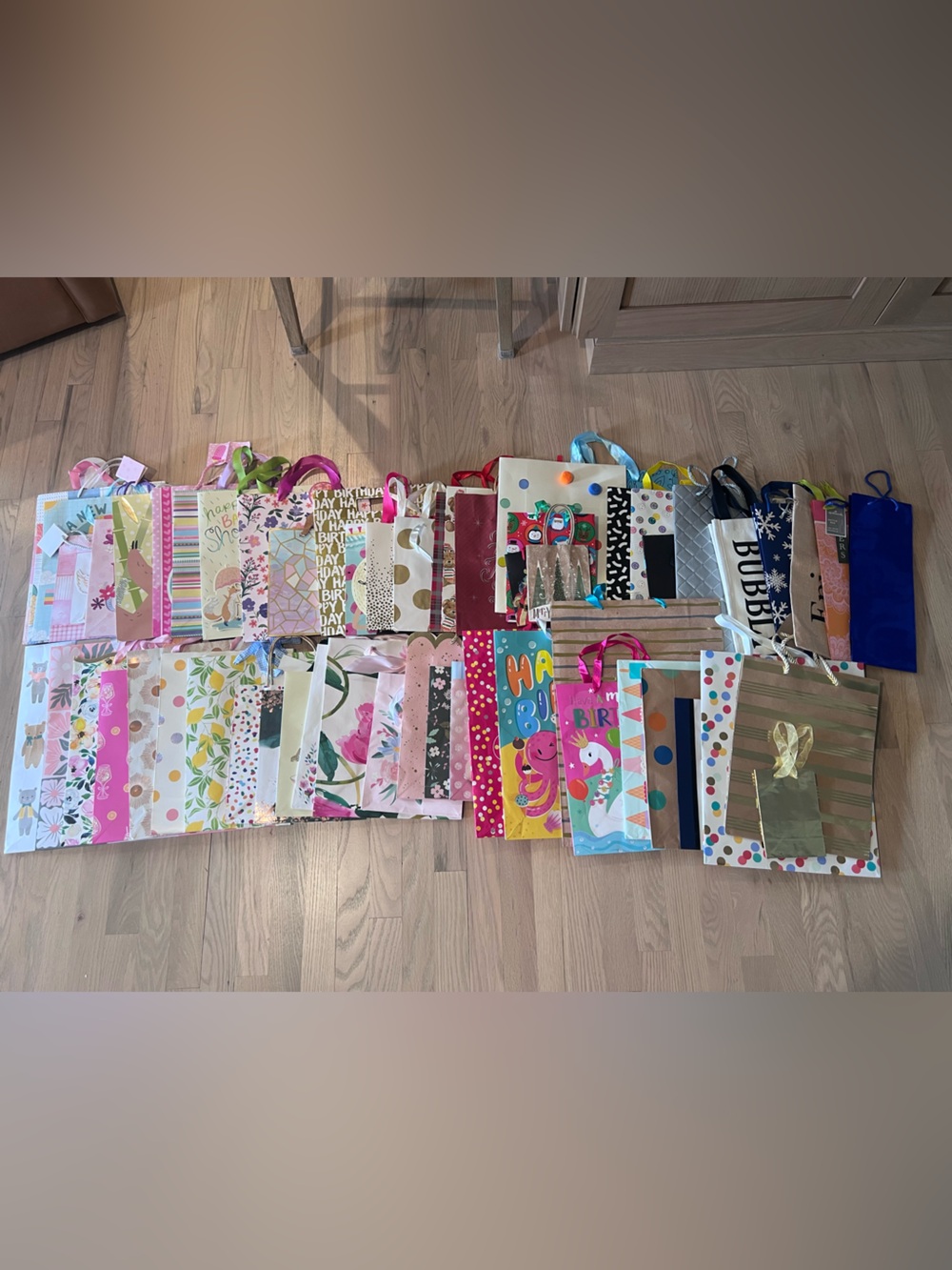 58 Assorted Multicolor Gift Bags
